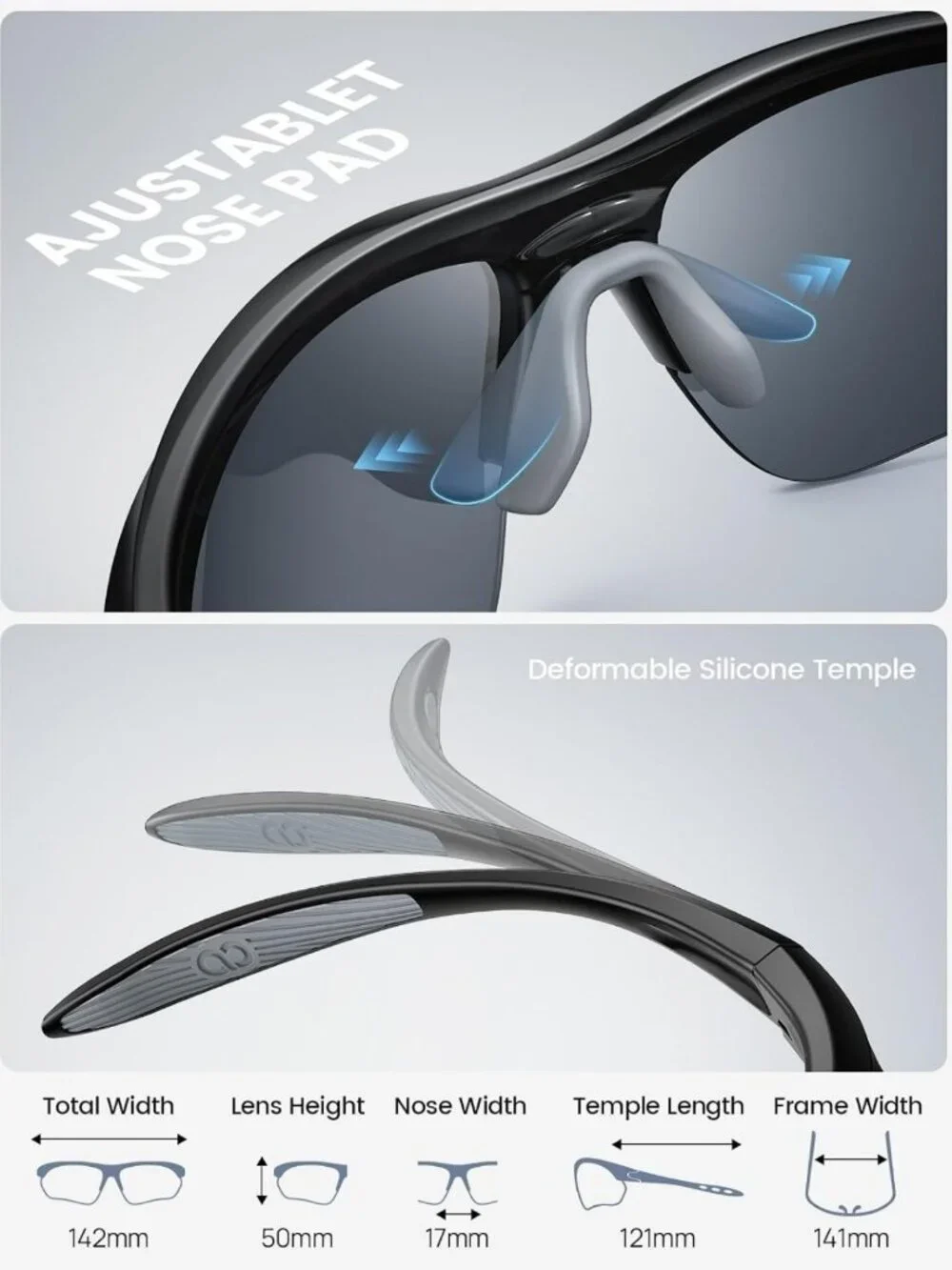 Polarized Sports Sunglasses for Men & Women - UV400 Protection for Running